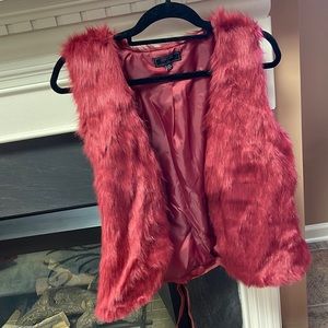 Faux furry vest